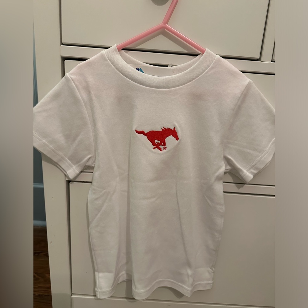 Vive la Fête SMU Southern Methodist University Embroidered Tee Shirt